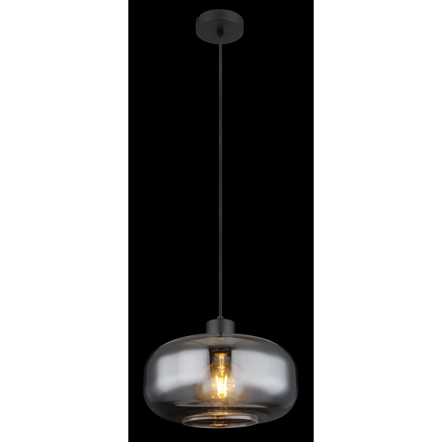 Globo - Lestenec na vrvici 1xE27/40W/230V pr. 28 cm siva