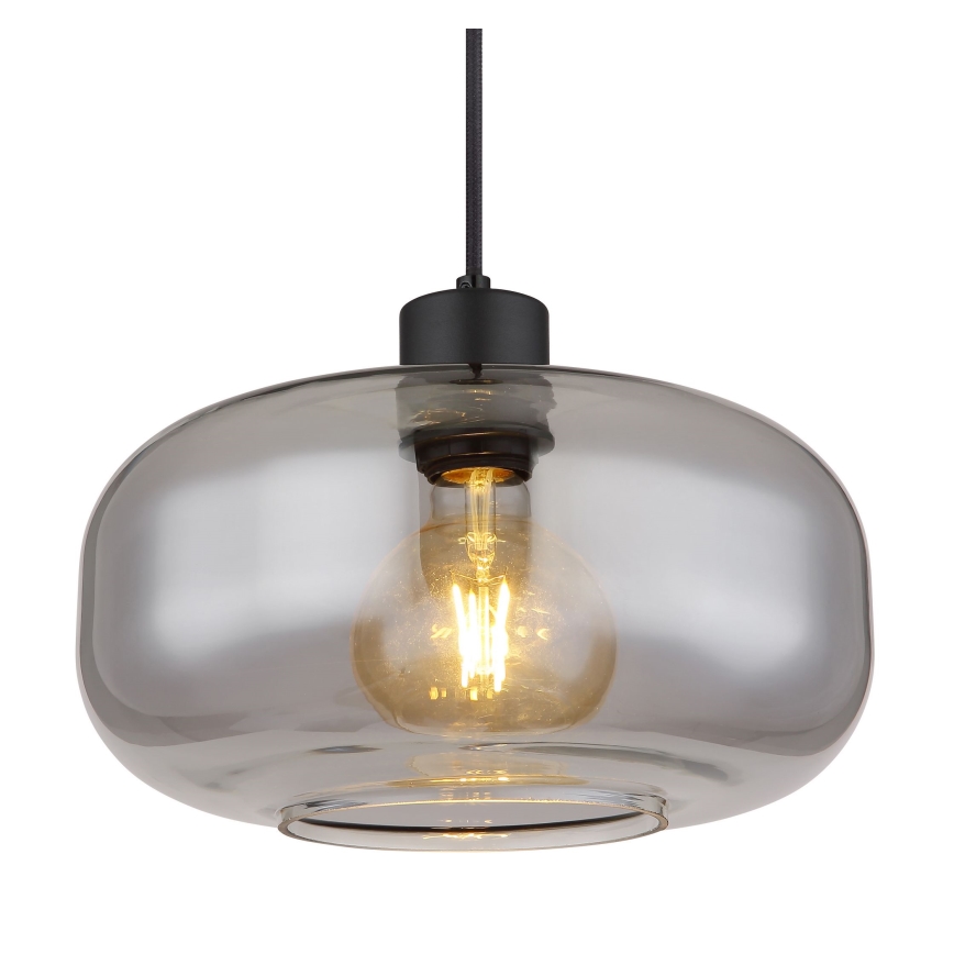 Globo - Lestenec na vrvici 1xE27/40W/230V pr. 28 cm siva