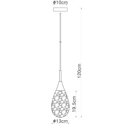 Globo - Lestenec na vrvici 1xE14/9W/230V