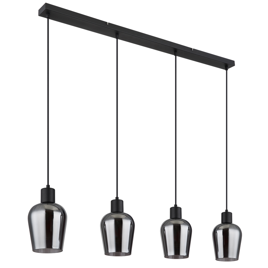 Globo - Lestenec na vrvici 4xE27/40W/230V črna