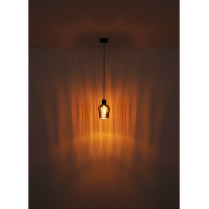 Globo - Lestenec na vrvici 1xE27/40W/230V pr. 13,5 cm črna
