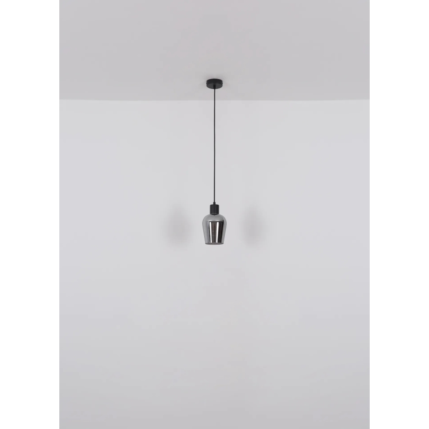 Globo - Lestenec na vrvici 1xE27/40W/230V pr. 13,5 cm črna