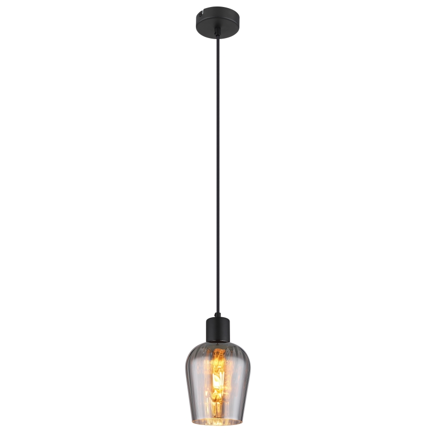 Globo - Lestenec na vrvici 1xE27/40W/230V pr. 13,5 cm črna