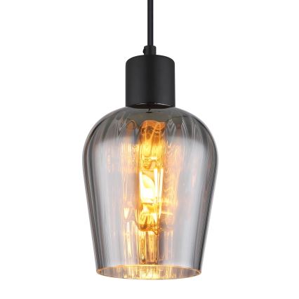 Globo - Lestenec na vrvici 1xE27/40W/230V pr. 13,5 cm črna