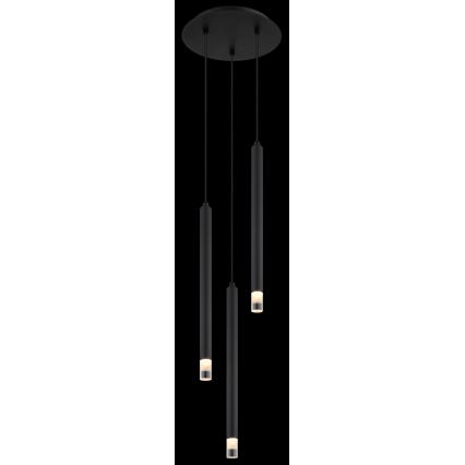 Globo - Lestenec na vrvici 3xG9/4W/230V pr. 24 cm črna