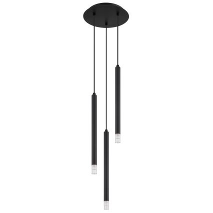 Globo - Lestenec na vrvici 3xG9/4W/230V pr. 24 cm črna