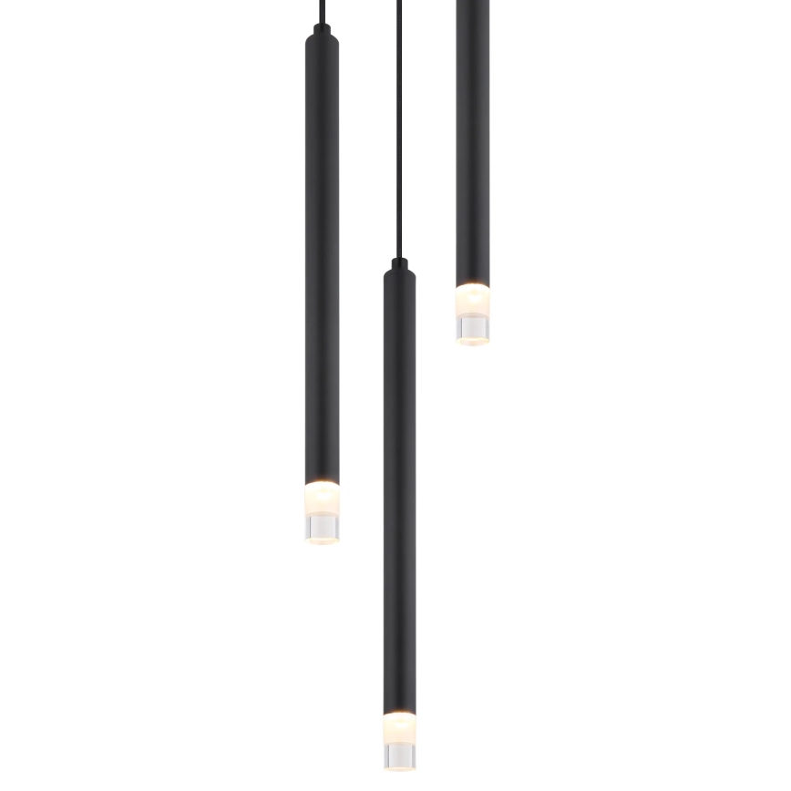 Globo - Lestenec na vrvici 3xG9/4W/230V pr. 24 cm črna