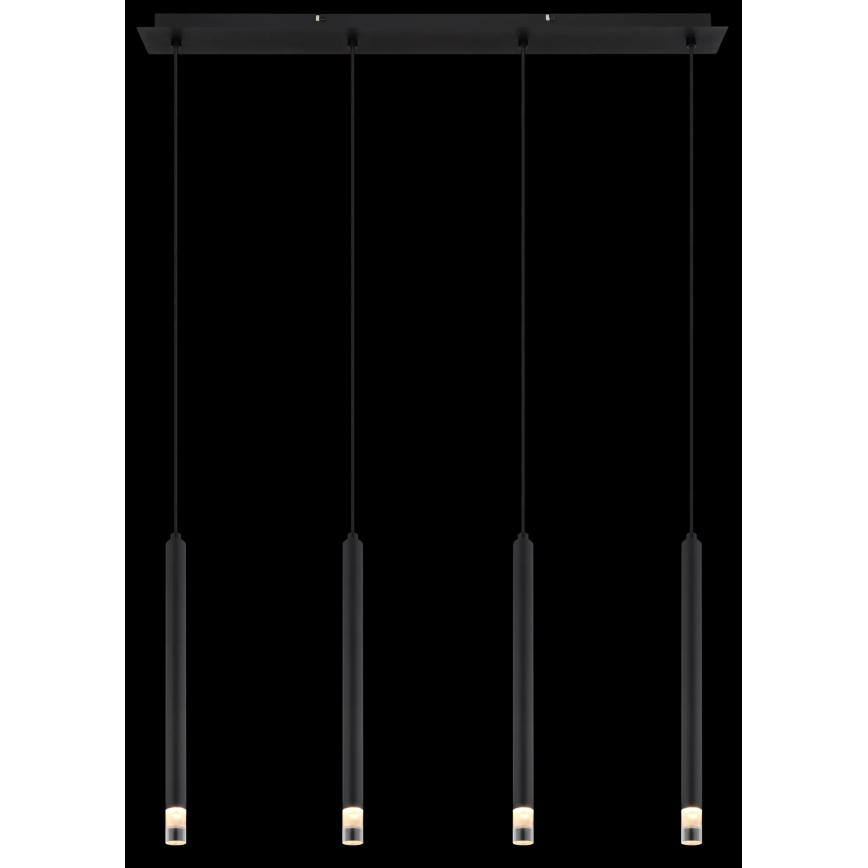 Globo - Lestenec na vrvici 4xG9/4W/230V črna
