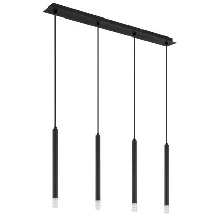 Globo - Lestenec na vrvici 4xG9/4W/230V črna