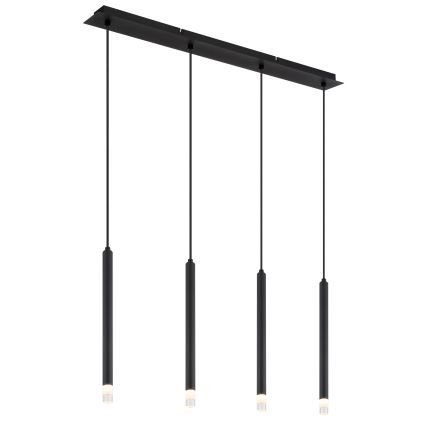 Globo - Lestenec na vrvici 4xG9/4W/230V črna