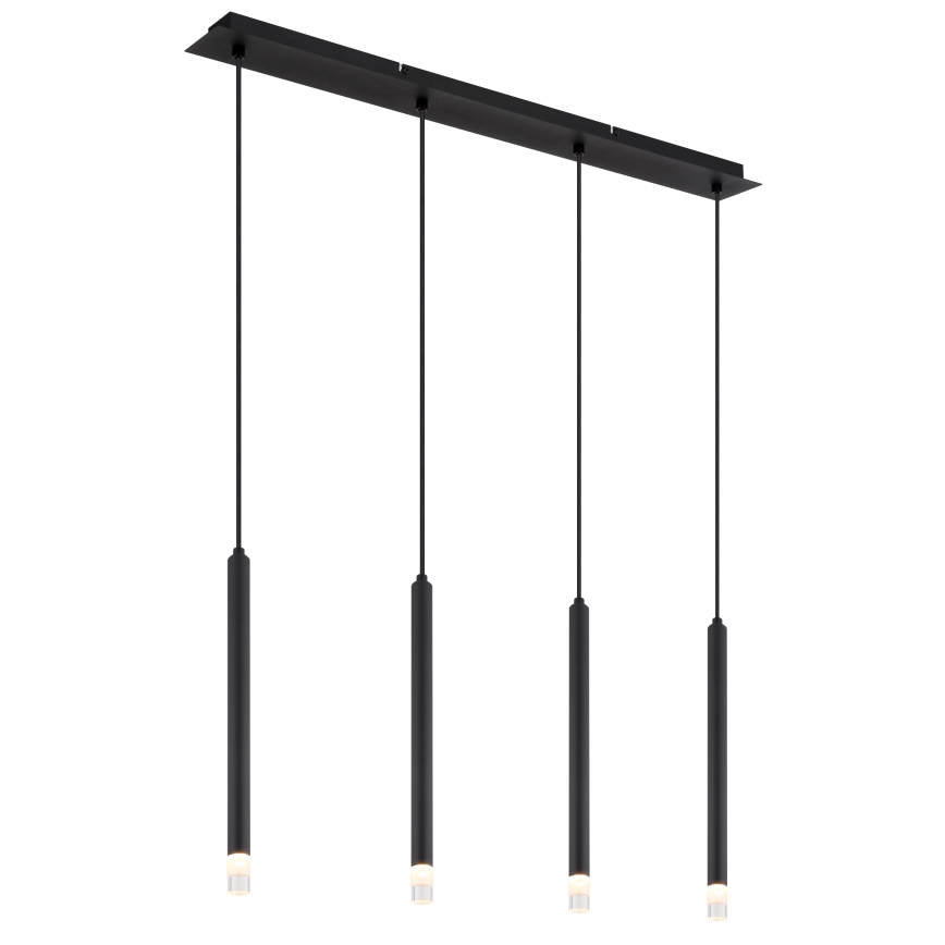 Globo - Lestenec na vrvici 4xG9/4W/230V črna