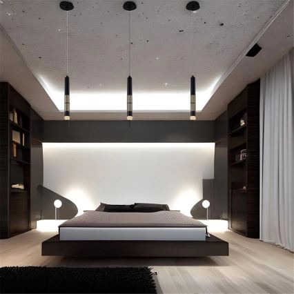 Globo 15630H - LED viseča svetilka na kablu PENNY LED/12W/230V 3000K črna