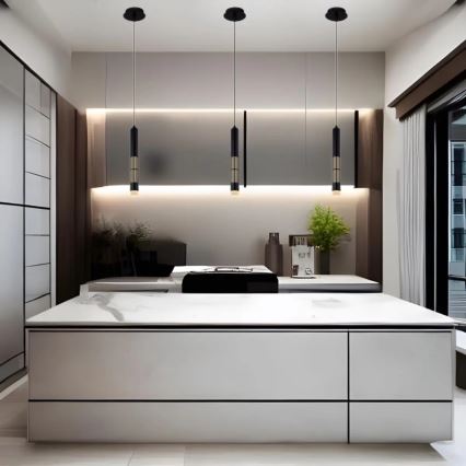 Globo 15630H - LED viseči lestenec na kablu PENNY LED/12W/230V 3000K črna