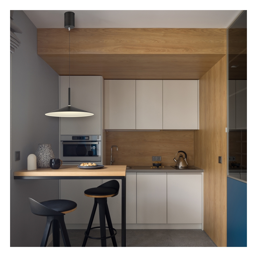 Globo - LED viseča svetilka na jekleni vrvi LED/18W/230V 4000K črna