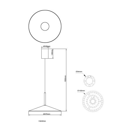 Globo - LED viseči lestenec na kablu LED/18W/230V 4000K kremne barve