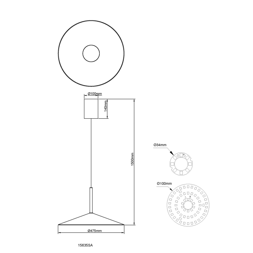 Globo - LED viseči lestenec na kablu LED/18W/230V 4000K kremne barve