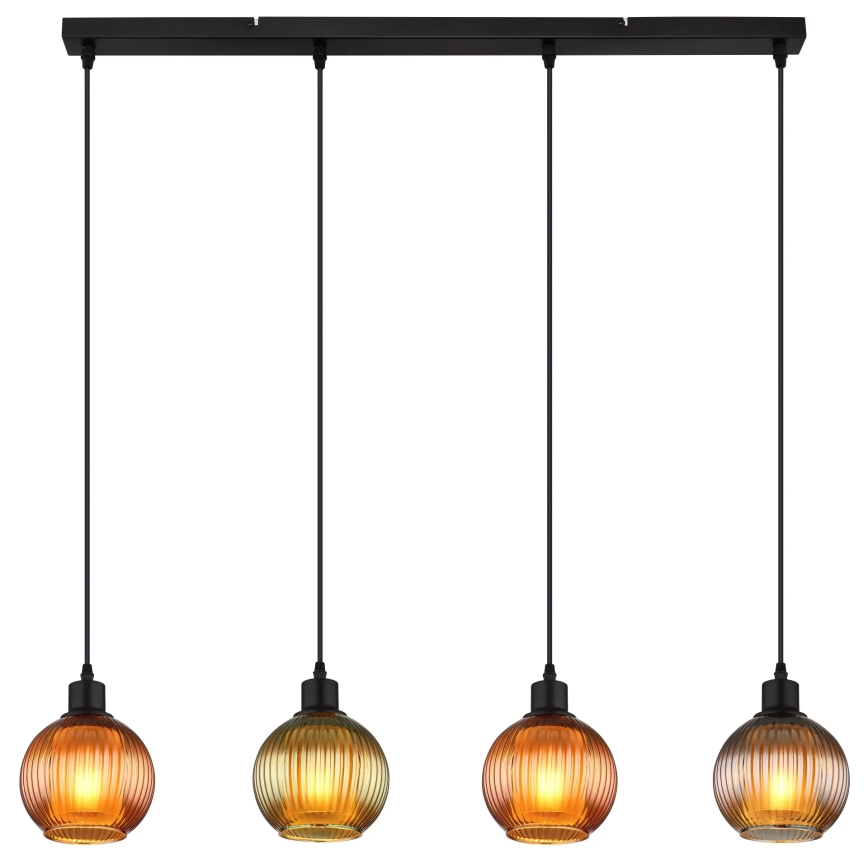 Globo - Lestenec na vrvici 4xE27/25W/230V baker/zelena/modra