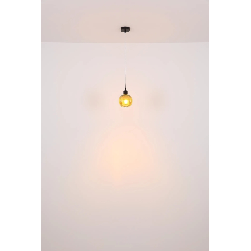 Globo - Lestenec na vrvici 1xE27/25W/230V pr. 15 cm baker