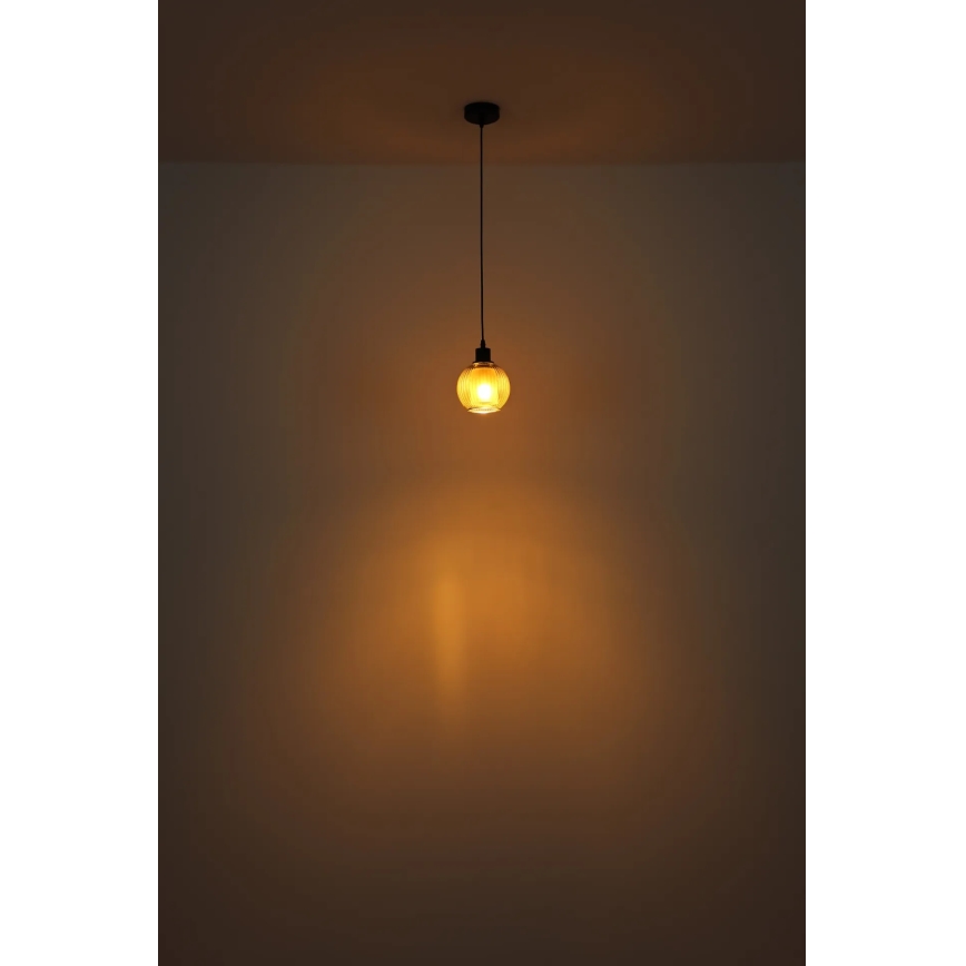 Globo - Lestenec na vrvici 1xE27/25W/230V pr. 15 cm zelena