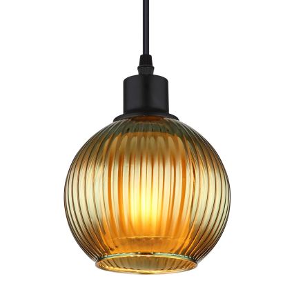 Globo - Lestenec na vrvici 1xE27/25W/230V pr. 15 cm zelena