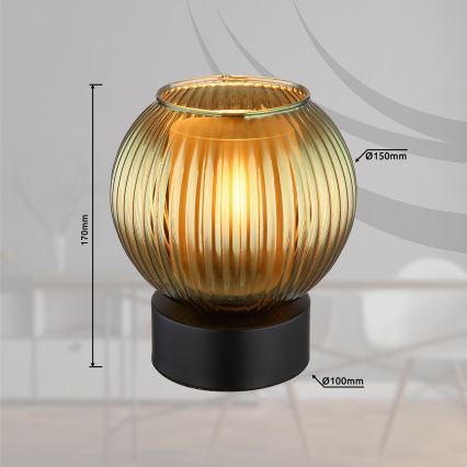 Globo - Namizna svetilka 1xE27/25W/230V pr. 15 cm zelena