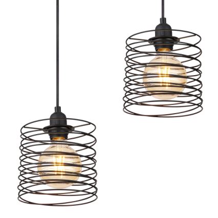 Globo 15640-4H - Viseči lestenec TILLY na kablu 4xE27/60W/230V, črn