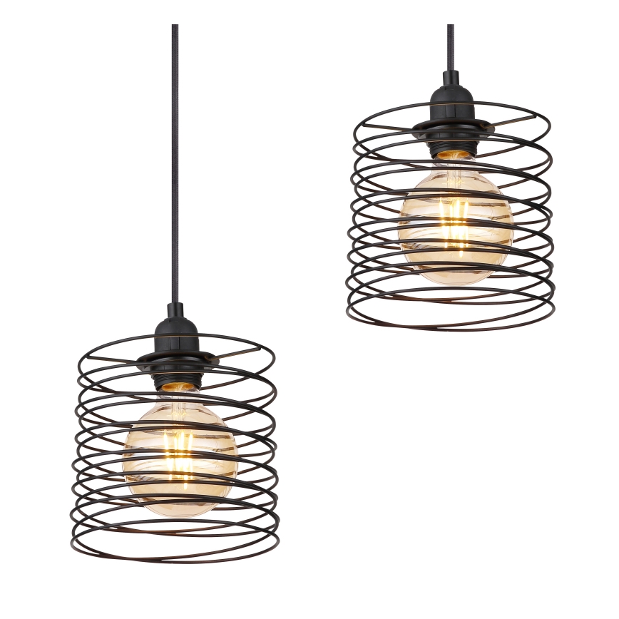 Globo 15640-4H - Viseči lestenec TILLY na kablu 4xE27/60W/230V, črn