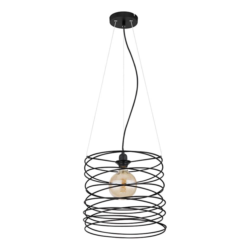 Globo 15640H - Lestenec na vrvici TILLY 1xE27/60W/230V črna