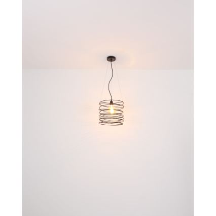 Globo 15640H - Lestenec na vrvici TILLY 1xE27/60W/230V črna