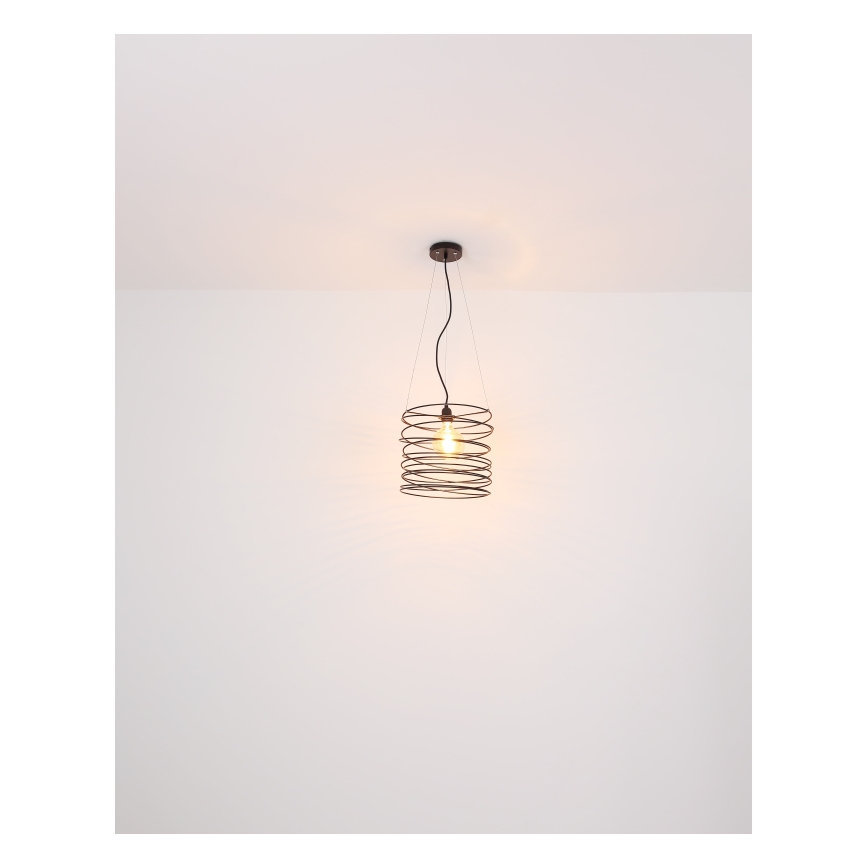 Globo 15640H - Lestenec na vrvici TILLY 1xE27/60W/230V črna