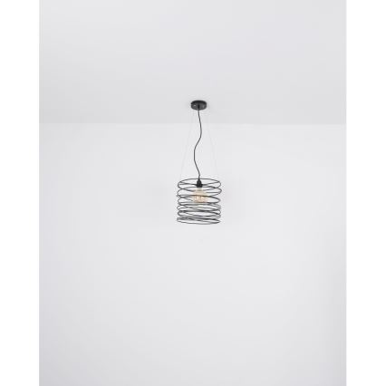 Globo 15640H - Lestenec na vrvici TILLY 1xE27/60W/230V črna