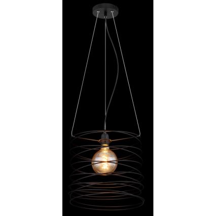 Globo 15640H - Lestenec na vrvici TILLY 1xE27/60W/230V črna