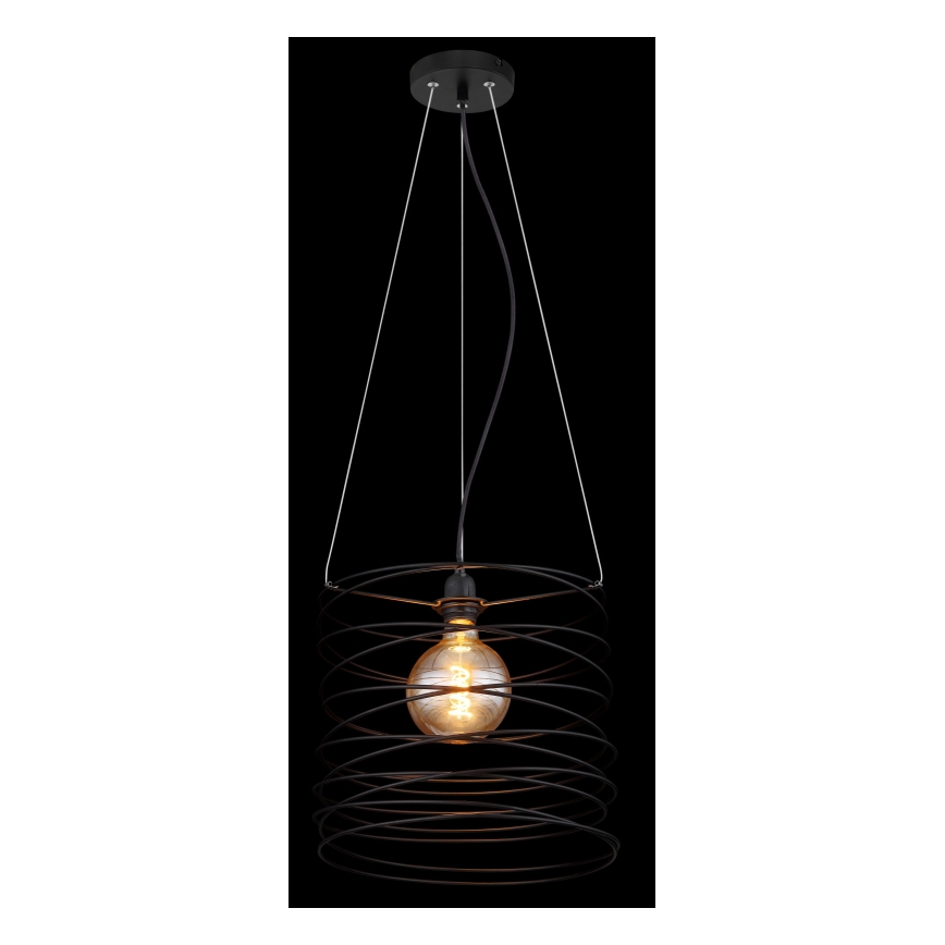 Globo 15640H - Lestenec na vrvici TILLY 1xE27/60W/230V črna