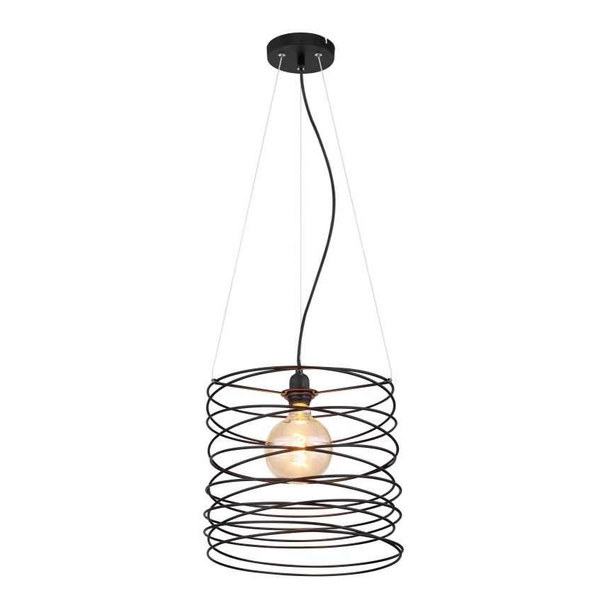 Globo 15640H - Lestenec na vrvici TILLY 1xE27/60W/230V črna