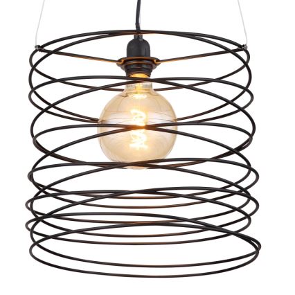 Globo 15640H - Lestenec na vrvici TILLY 1xE27/60W/230V črna