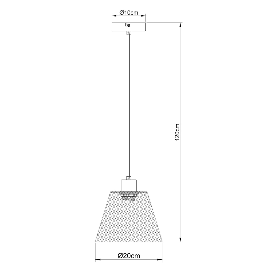 Globo - Lestenec na vrvici 1xE27/40W/230V pr. 20 cm