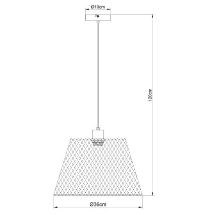 Globo - Lestenec na vrvici 1xE27/40W/230V pr. 36 cm