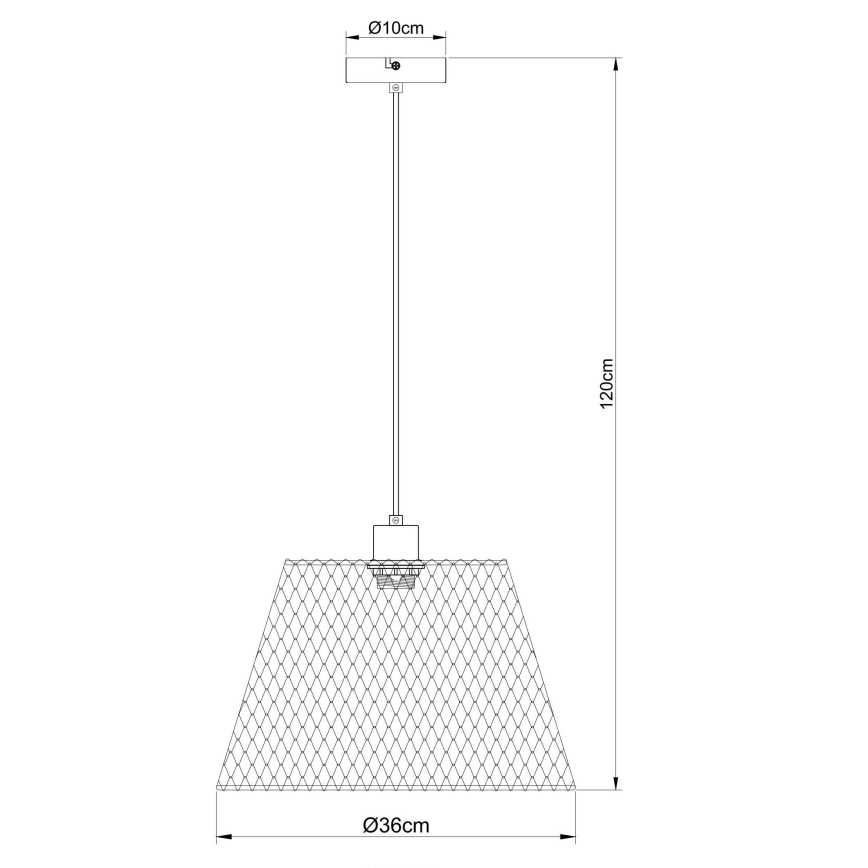 Globo - Lestenec na vrvici 1xE27/40W/230V pr. 36 cm