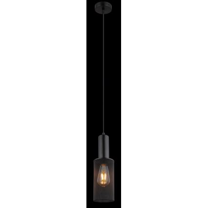 Globo - Lestenec na vrvici 1xE27/60W/230V črna