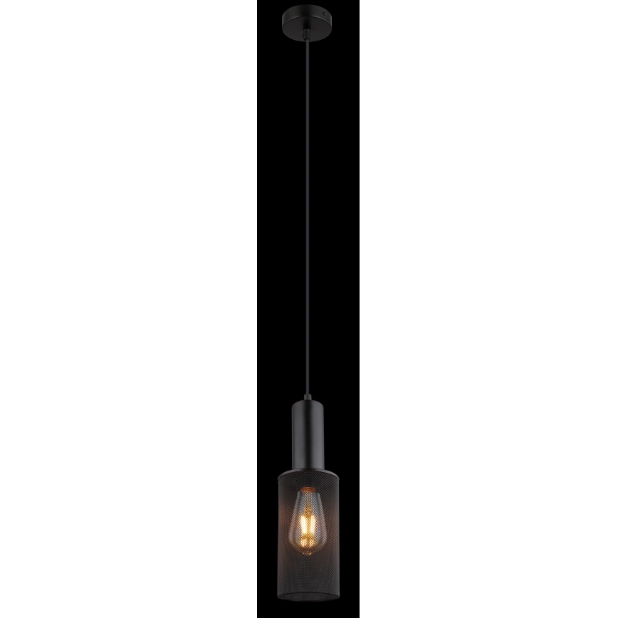 Globo - Lestenec na vrvici 1xE27/60W/230V črna