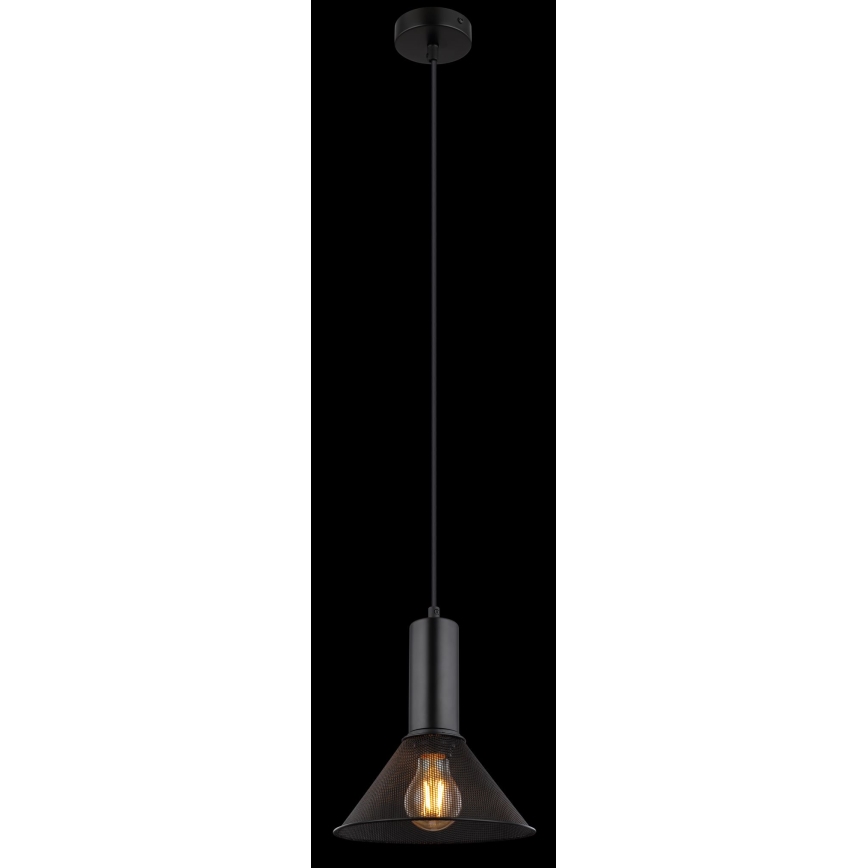Globo - Lestenec na vrvici 1xE27/60W/230V črna