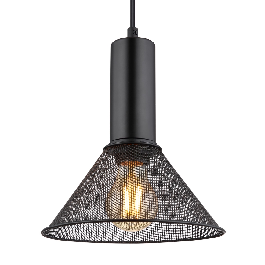 Globo - Lestenec na vrvici 1xE27/60W/230V črna