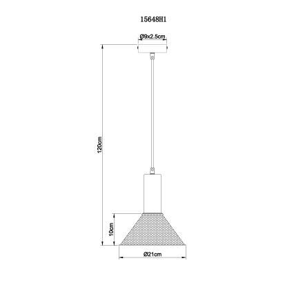 Globo - Lestenec na vrvici 1xE27/60W/230V črna