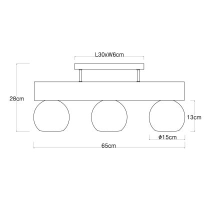 Globo - Lestenec 3xE27/40W/230V