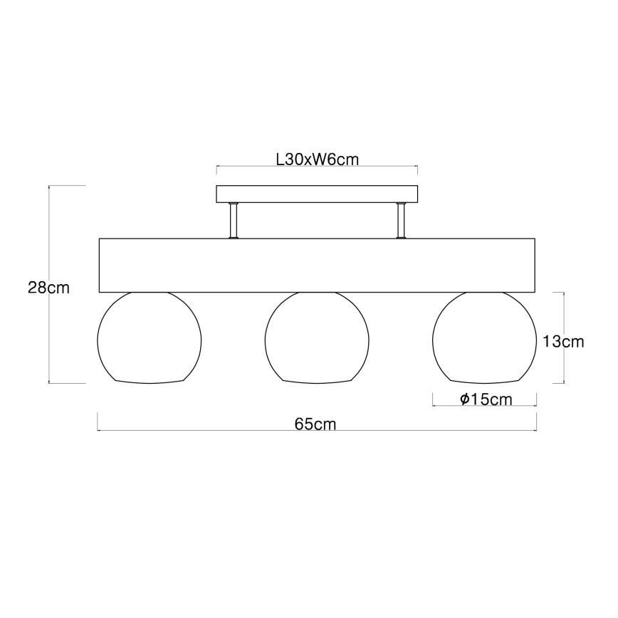 Globo - Lestenec 3xE27/40W/230V