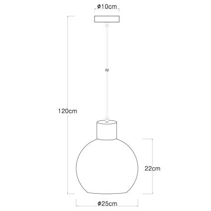 Globo - Lestenec na vrvici 1xE27/40W/230V