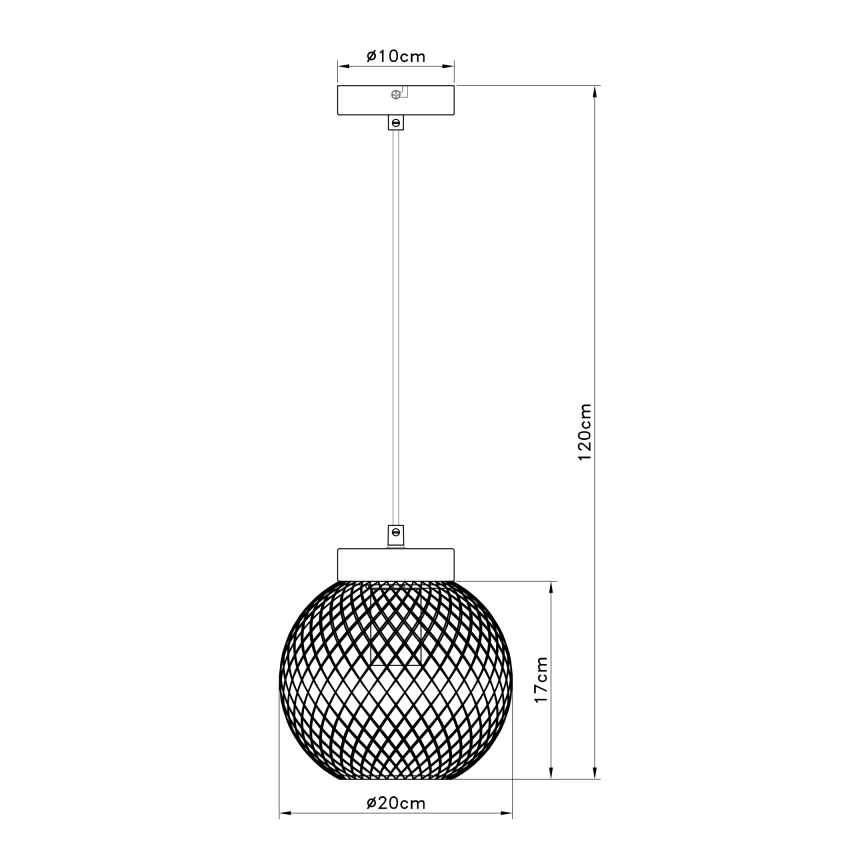 Globo - Lestenec na vrvici 1xE27/60W/230V