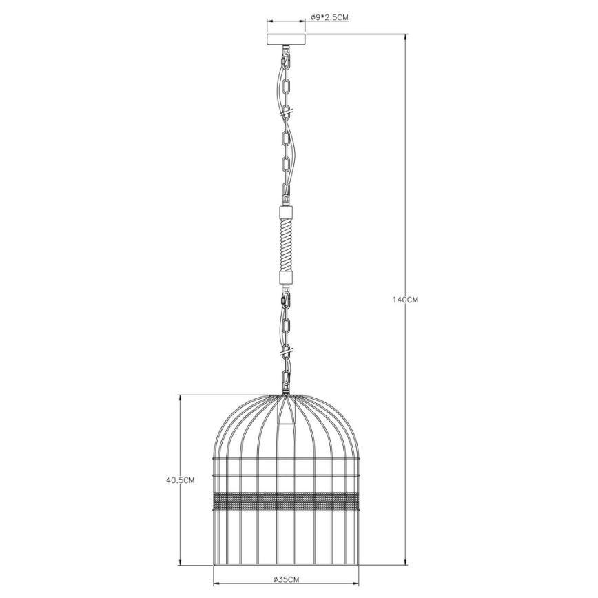 Globo - Lestenec na verigi 1xE27/60W/230V
