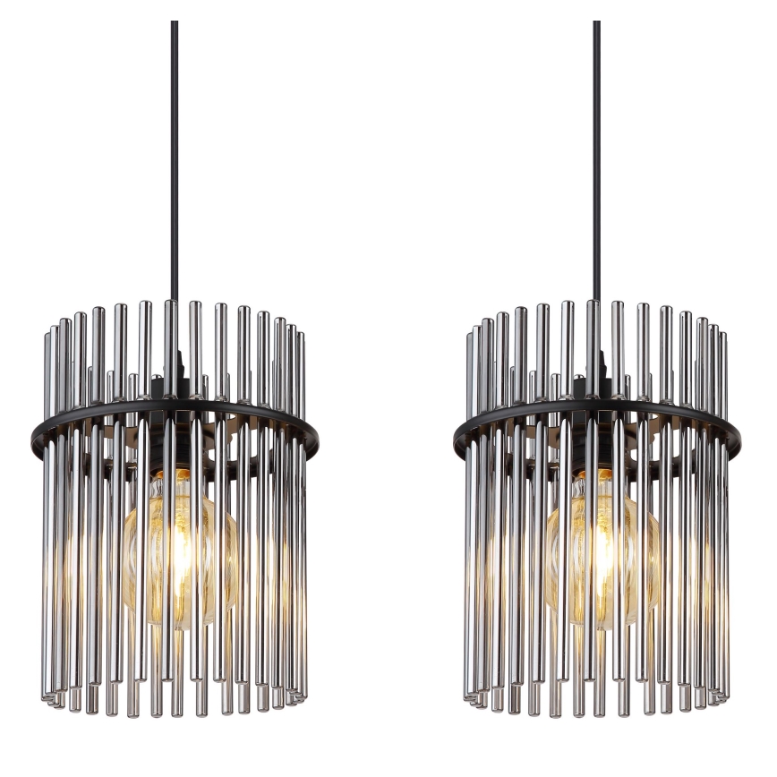 Globo - Lestenec na vrvici 3xE27/60W/230V črna