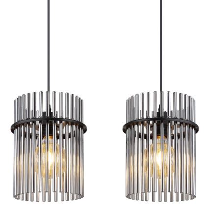 Globo - Lestenec na vrvici 4xE27/60W/230V črna